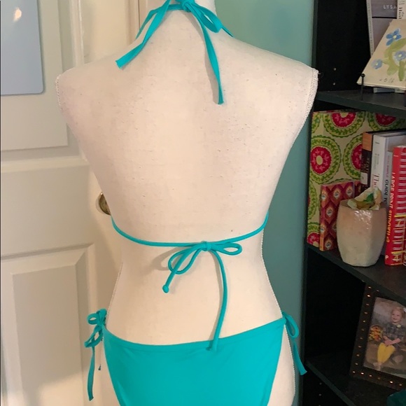 Victoria Secret NWOT teal string bikini - Picture 3 of 5